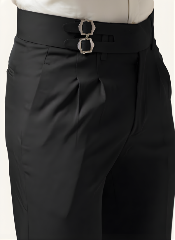 JD Collection® Black Double Buckle Gurkha Pants